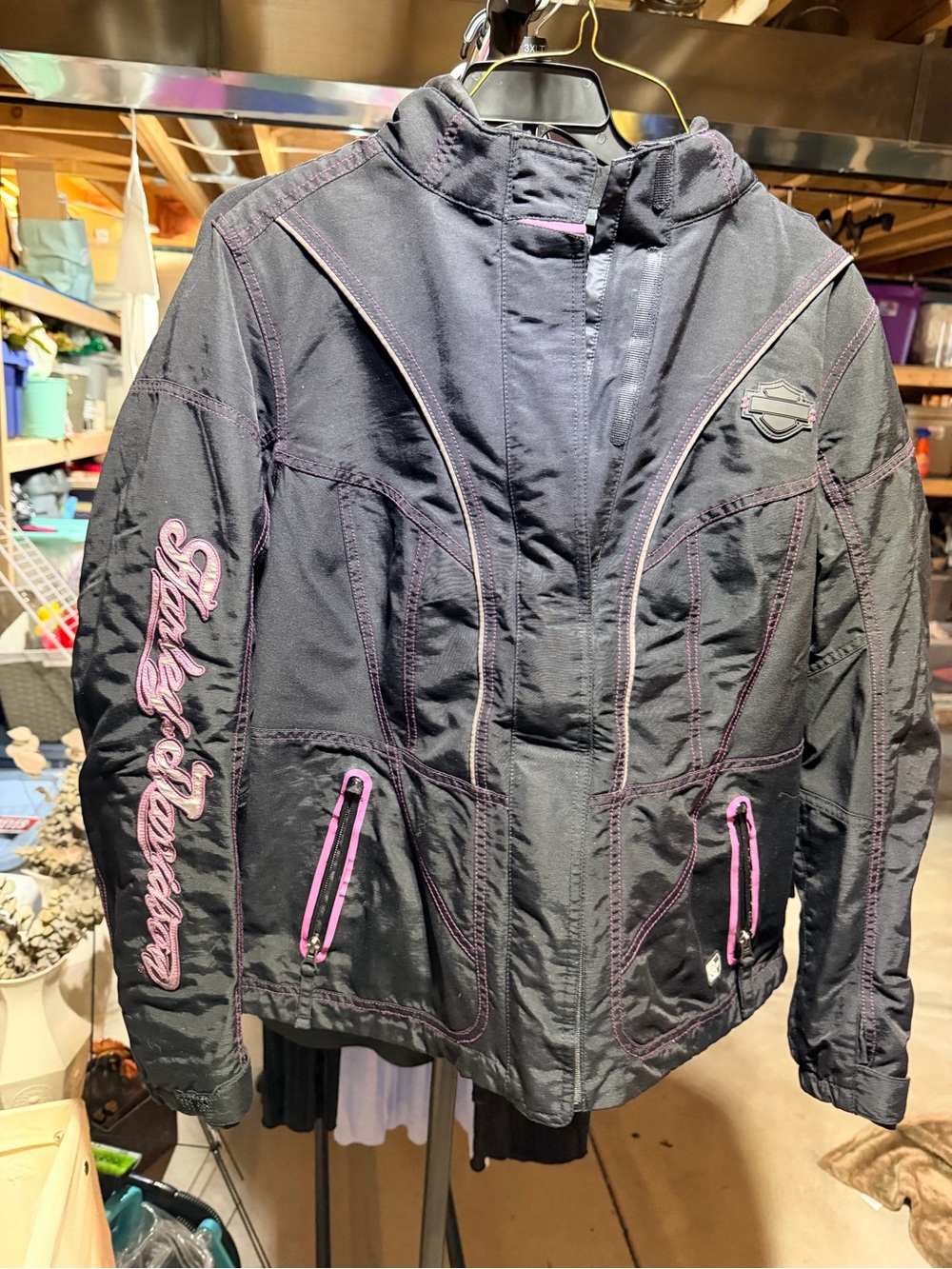 Harley-Davidson Black Jacket with Pink Accents